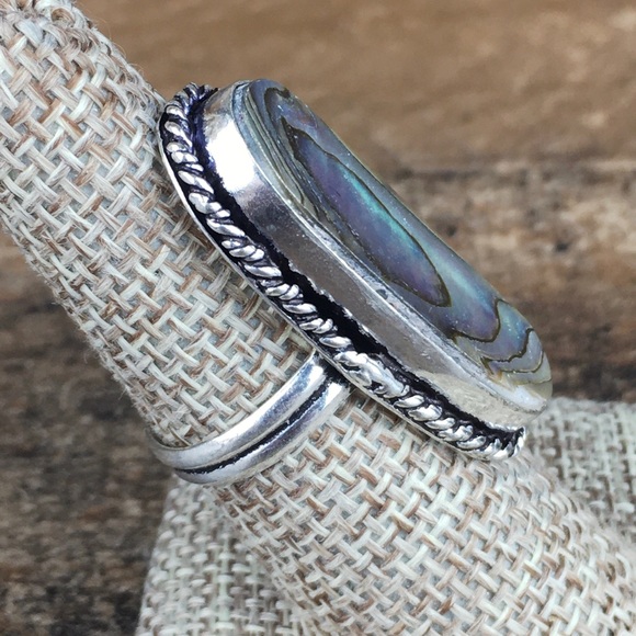 Abalone Statement Ring Size 7 - Picture 9 of 12